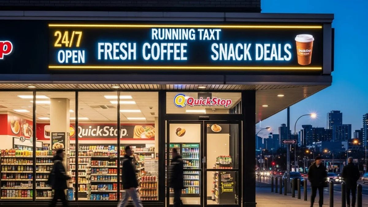 Bảng LED chạy chữ đơn sắc màu đỏ, hiển thị thông báo giảm giá, thu hút sự chú ý