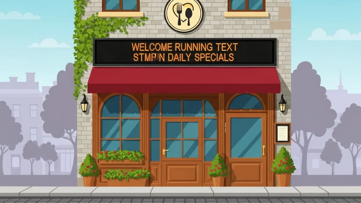 Bảng quảng cáo LED hai màu (đỏ và xanh lá) hiển thị menu đồ uống cho quán cà phê