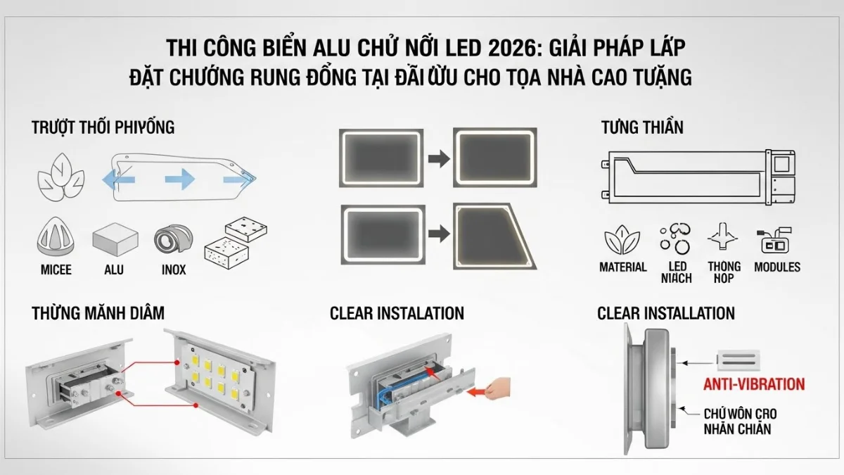 Hoàn thiện biển quảng cáo Alu chữ nổi LED, thách thức mọi thời tiết