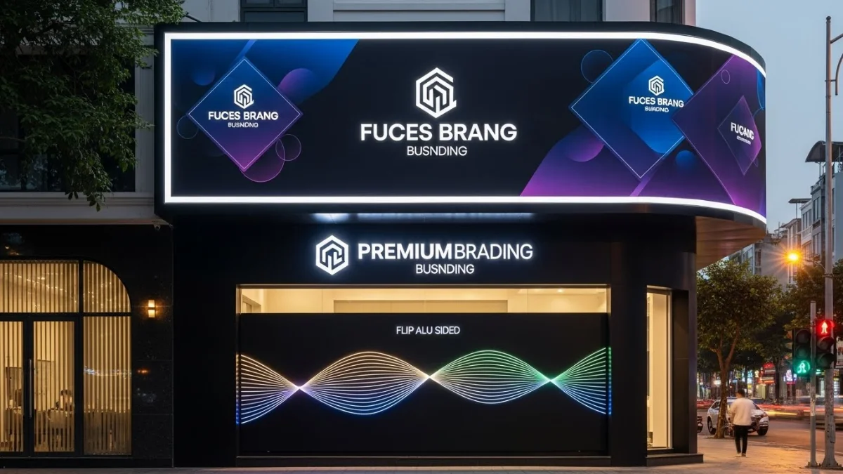 Biển vẫy lật 2 mặt hộp đèn LED hiện đại