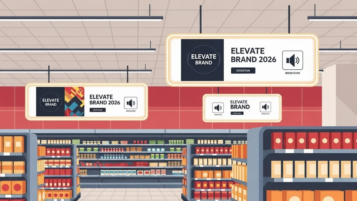 Biển quảng cáo LED siêu thị hiện đại với công nghệ chiếu sáng tiên tiến