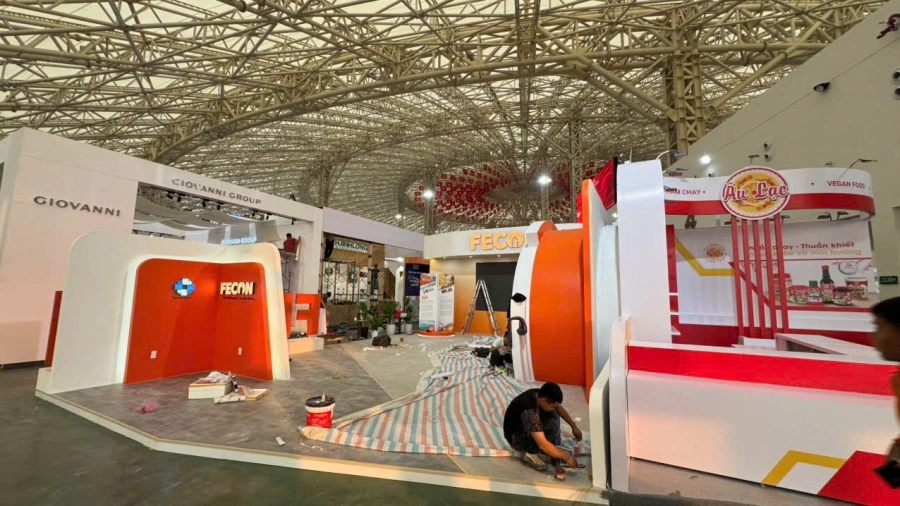 Thiết kế 3D gian hàng triển lãm tại Hà Nội chuyên nghiệp, bố cục hiện đại