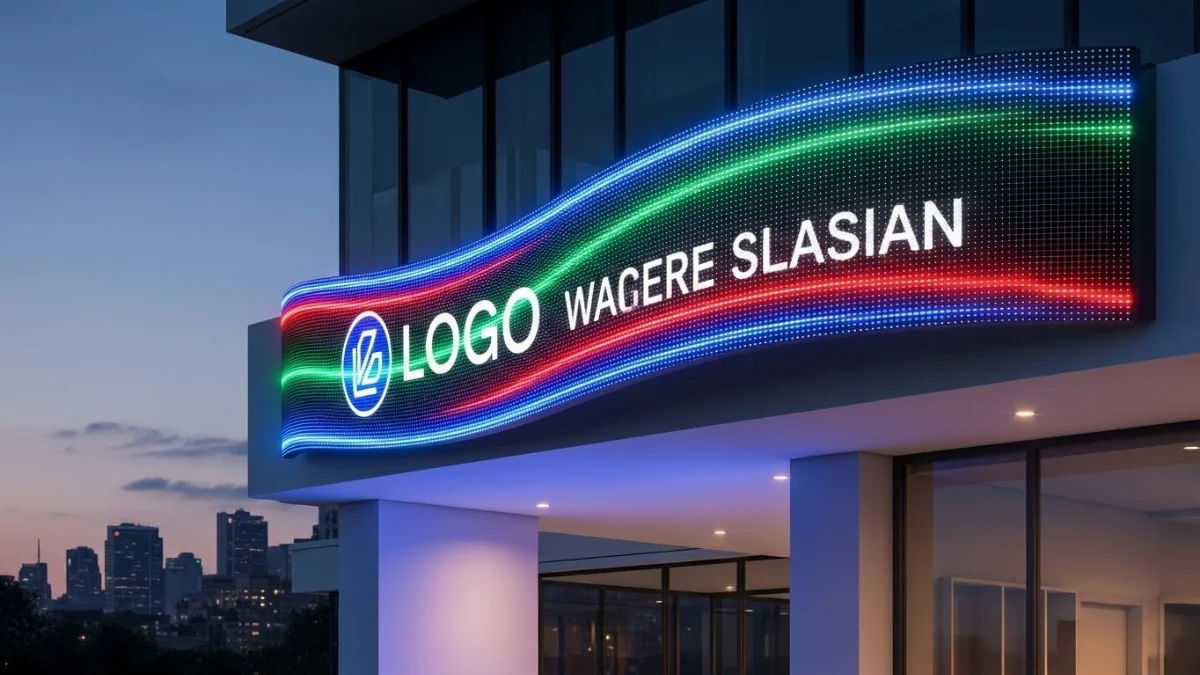 Hình ảnh biển vẫy LED thu hút ánh nhìn về đêm