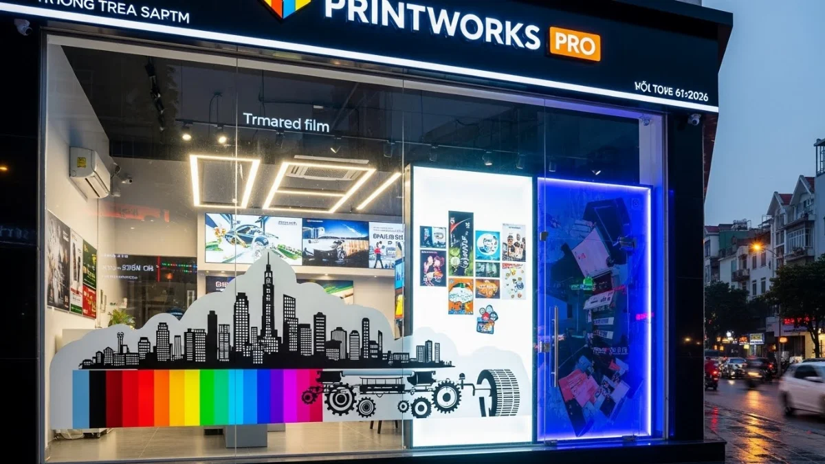 In decal dán kính quảng cáo tại Hà Nội chuyên nghiệp, chất lượng cao