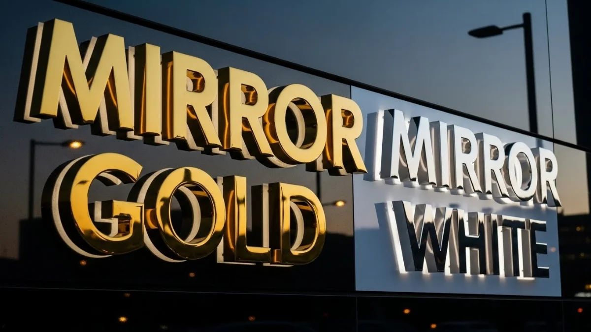 Biển Inox Vàng Gương sang trọng với thiết kế độc đáo