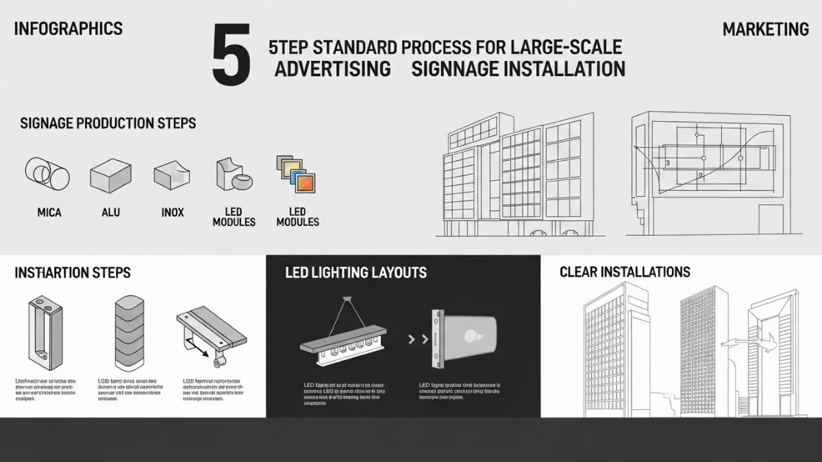 Đội ngũ kỹ thuật thi công biển quảng cáo công trình lớn chuyên nghiệp