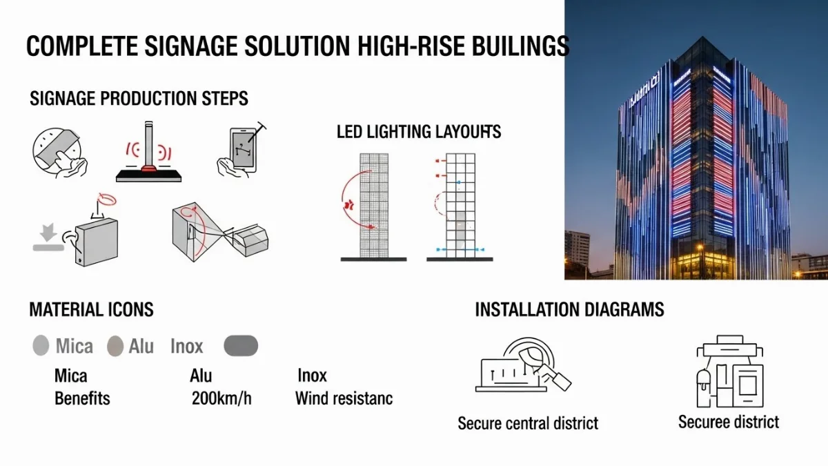 Kiểm tra an toàn biển hiệu tòa nhà sau thi công
