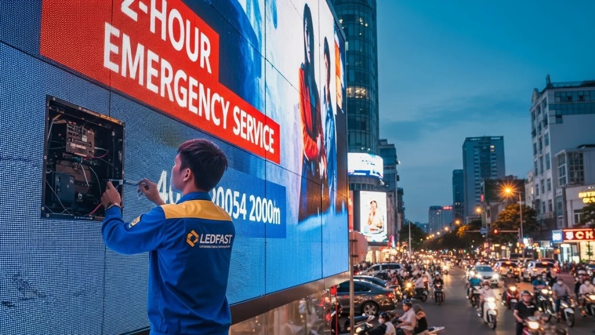 Chuyên gia kiểm tra lỗi màn hình LED quảng cáo tại Hà Nội