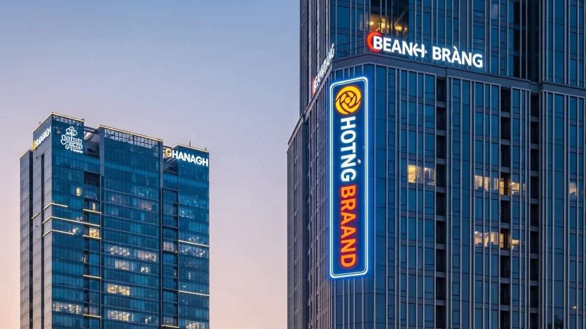 Thiết kế 3D biển quảng cáo mặt tiền cửa hàng hiện đại tại Hà Nội