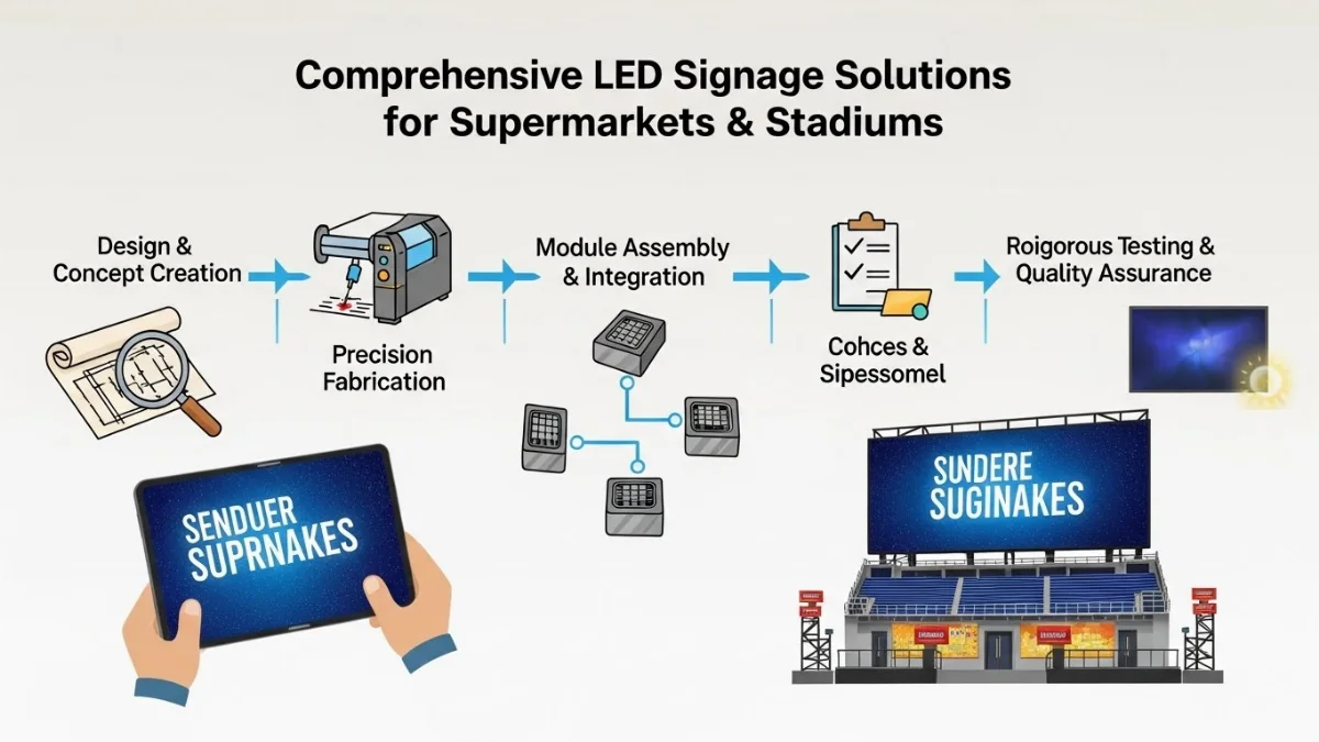 Đội ngũ kỹ thuật viên đang lắp đặt module màn hình LED chuyên nghiệp an toàn