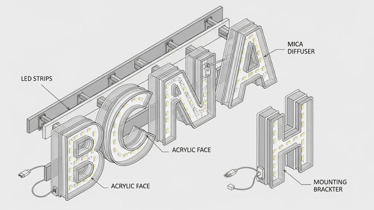 Kinh nghiệm chọn chữ nhựa đèn LED bền đẹp hiệu quả