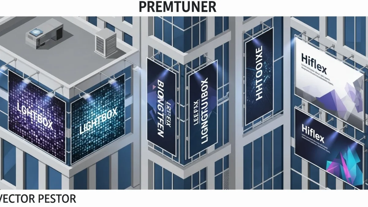 Hộp đèn Hiflex ngoài trời chống nước với ánh sáng LED nổi bật