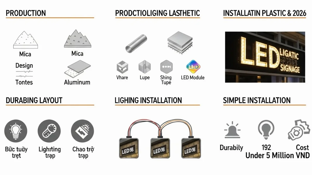Quy trình gia công chữ nổi đèn LED chuyên nghiệp tại xưởng