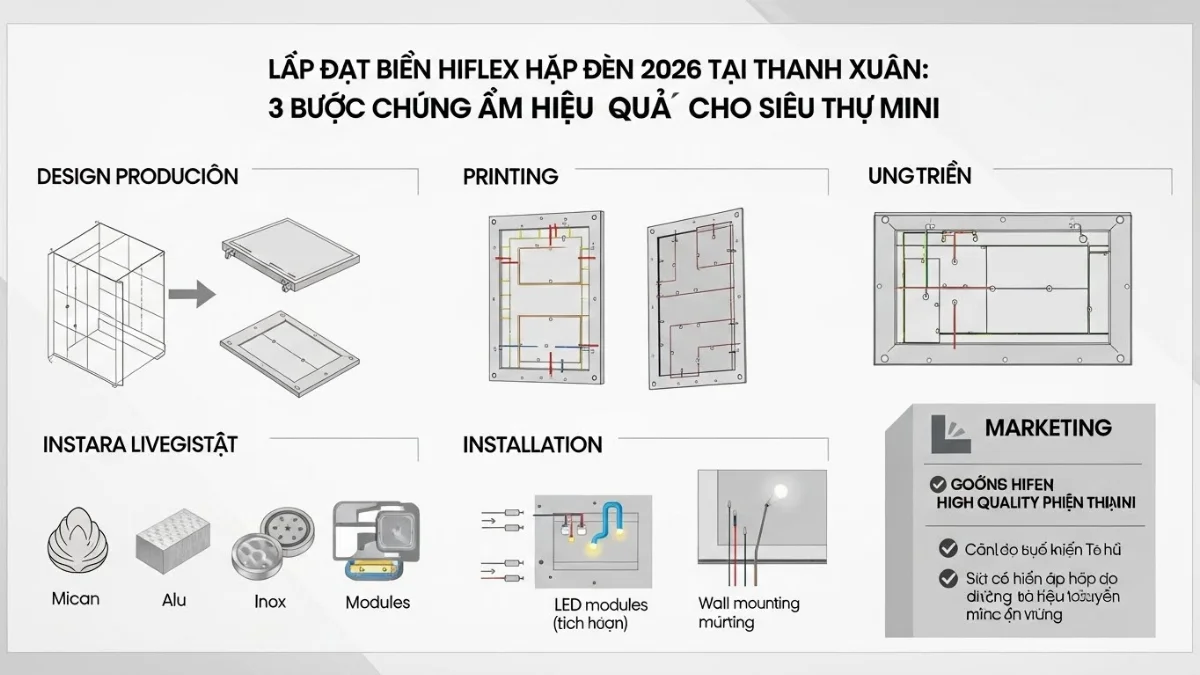 Biển Hiflex hộp đèn bền đẹp, chống ẩm mang lại lợi ích lâu dài cho siêu thị