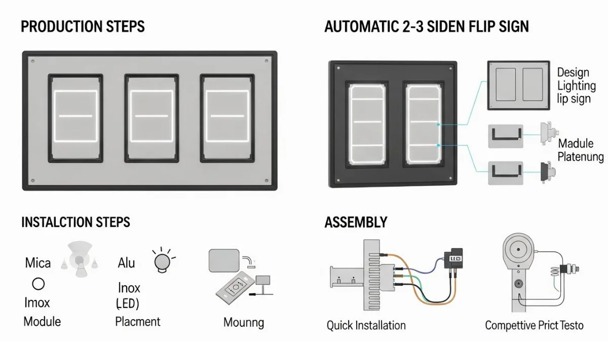 Biển vẫy lật tự động lắp đặt nhanh chóng, tăng hiệu quả quảng cáo