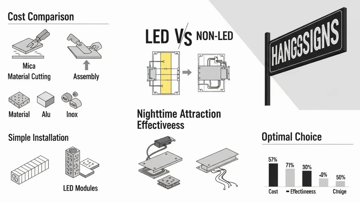 Biển vẫy LED làm tăng hiệu quả quảng cáo ban đêm đáng kể