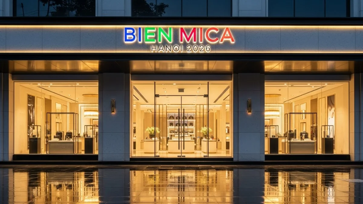 Mẫu biển mica hút nổi đẹp mắt với chữ 3D ấn tượng