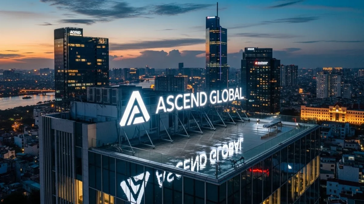 Hình ảnh thi công biển rooftop chuyên nghiệp tại Hà Nội