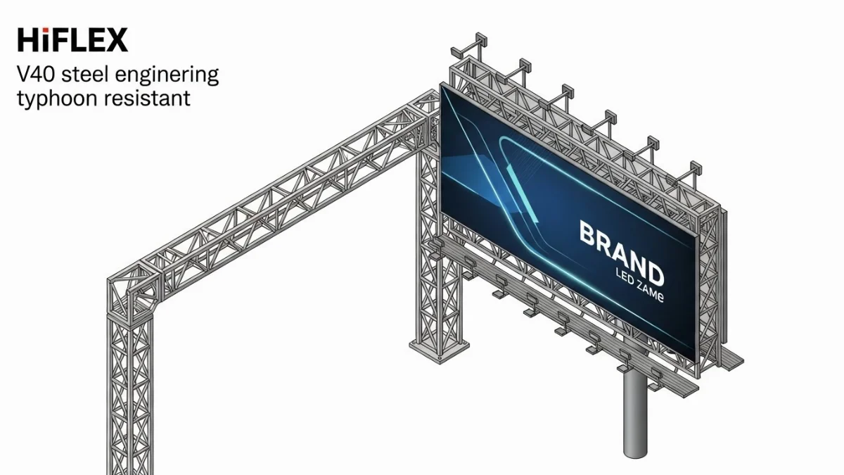 Quy trình thi công khung sắt biển hiflex chuẩn kỹ thuật