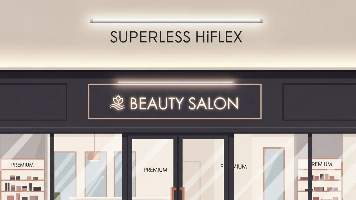 Biển Hiflex Không Viền tạo điểm nhấn sang trọng cho thẩm mỹ viện