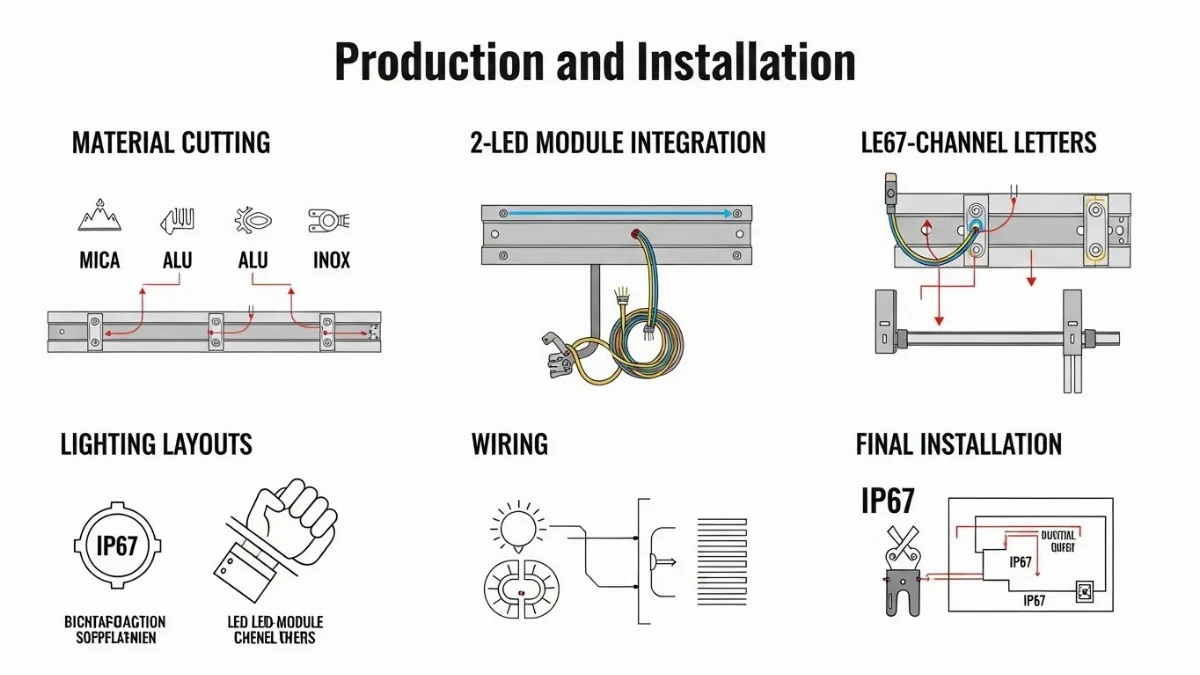 Đánh giá độ bền chữ Alu LED hắt sáng chống thấm IP67