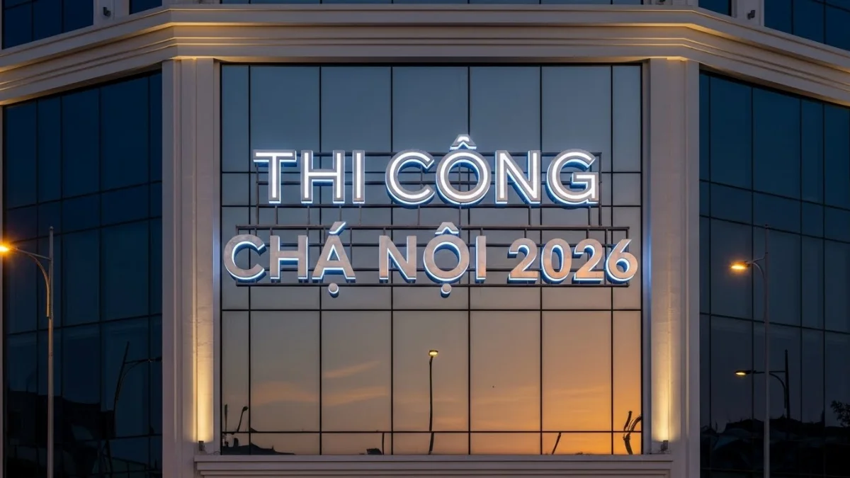 Chữ nổi Mica kết hợp đèn LED đẹp mắt