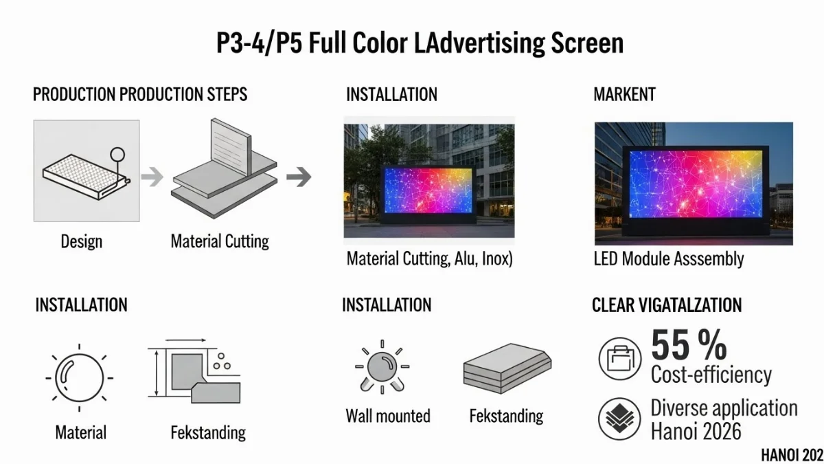 Ứng dụng biển LED quảng cáo trong nhà tại showroom, thu hút khách hàng trải nghiệm sản phẩm