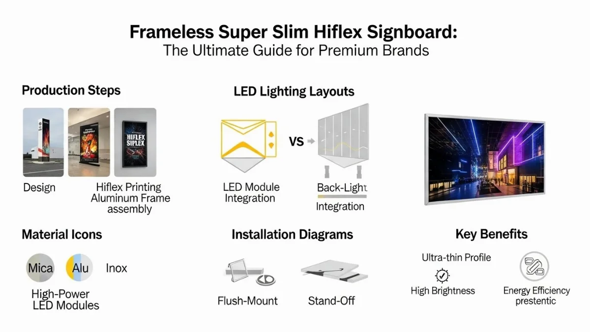 Biển Hiflex Không Viền tôn vinh vẻ đẹp sản phẩm mỹ phẩm cao cấp