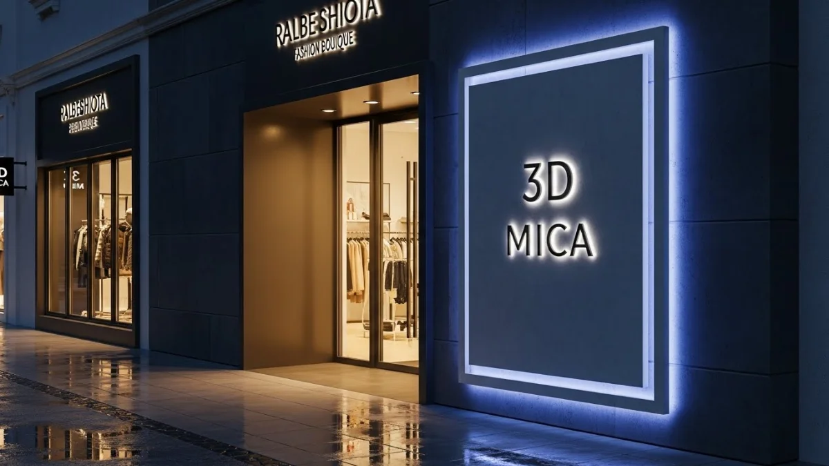 Hình ảnh biển mica hút nổi LED hắt nền hiện đại thu hút mọi ánh nhìn.