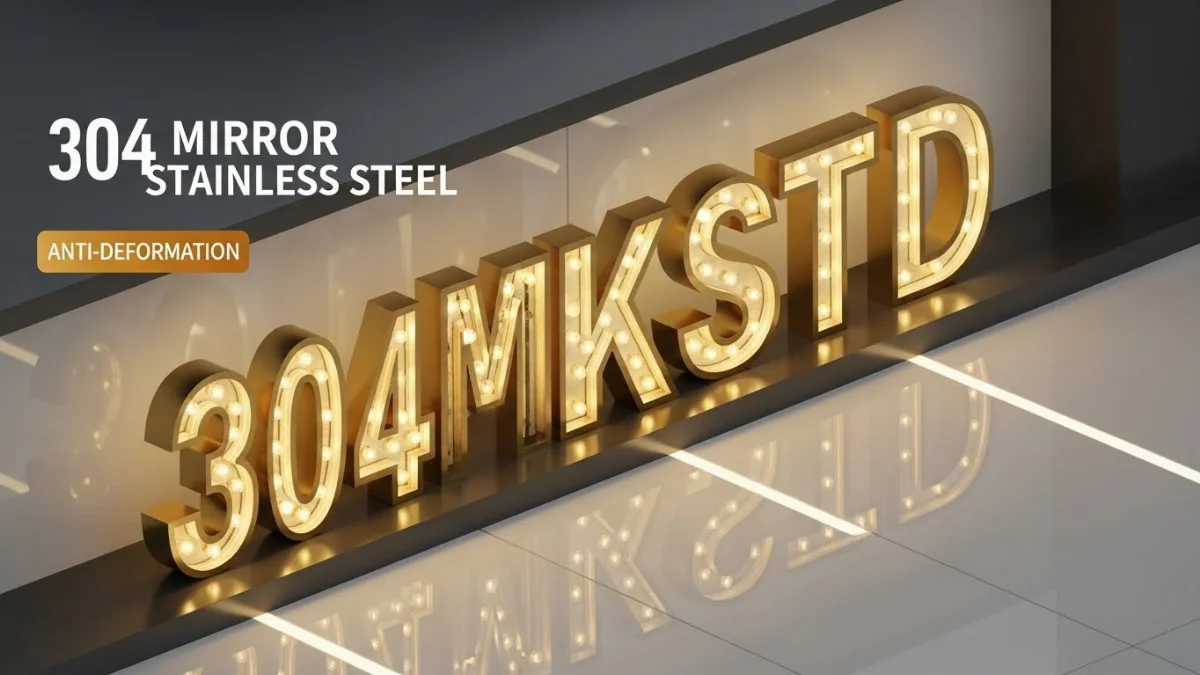 Nghệ nhân gia công chữ Inox 304 vàng gương với kỹ thuật cao