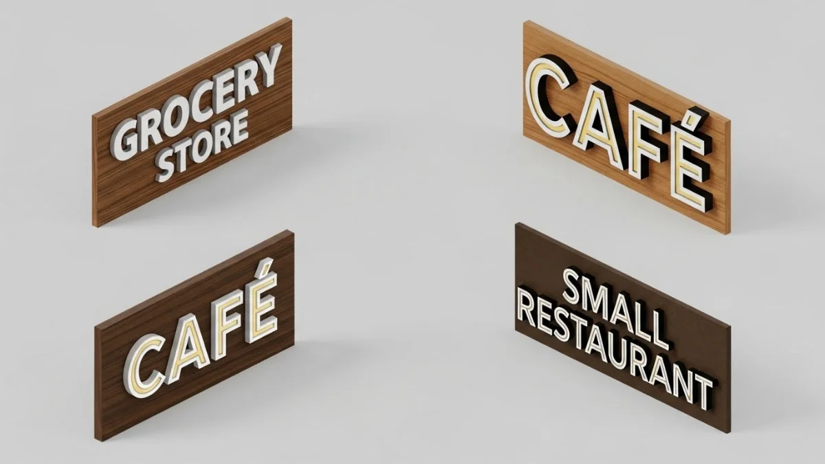 Công nhân đang thi công lắp đặt bảng hiệu mica hút nổi chuyên nghiệp an toàn