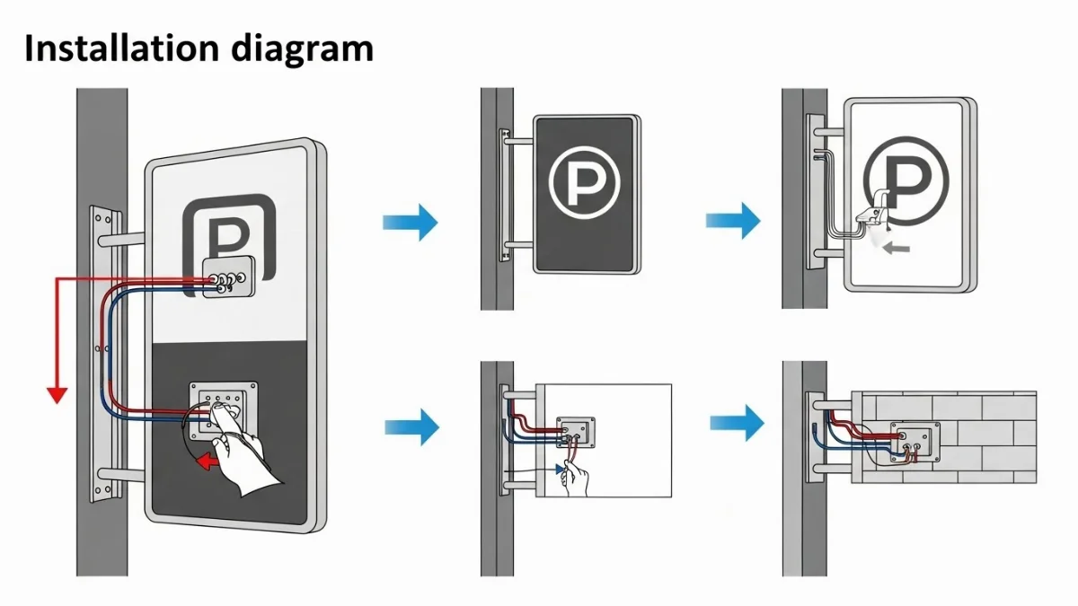 Biển quảng cáo Hiflex LED rực rỡ thu hút khách hàng buổi tối