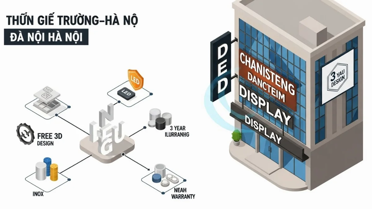 Biển quảng cáo hộp đèn hút nổi sáng tạo và bền đẹp tại Hà Nội