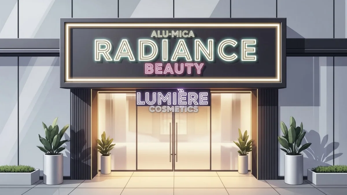 Biển hiệu cửa hàng mỹ phẩm lung linh, tăng doanh số hiệu quả