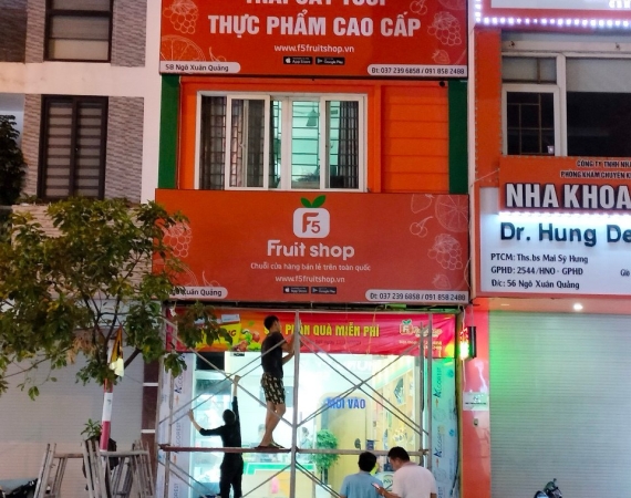 Làm biển hiệu cửa hàng trái cây tại Đông Anh 