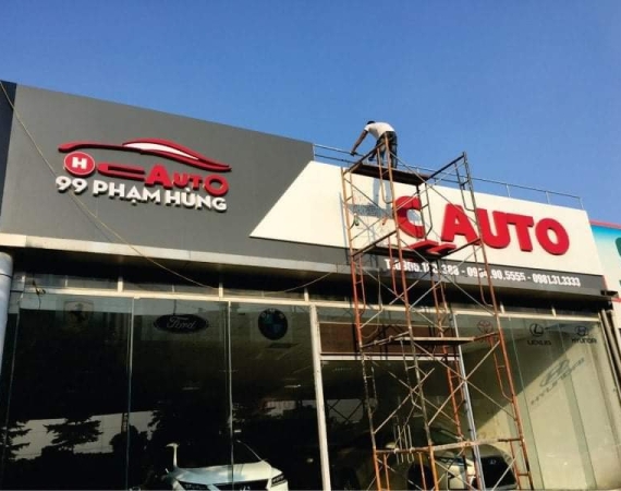 Làm biển ốp nhôm chữ nổi uy tín tại Mai Lâm