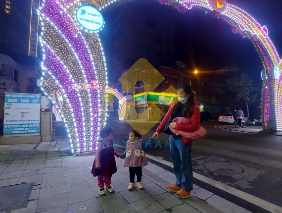 Thi công cổng chào đèn LED  Hoàng Mai Uy Tín