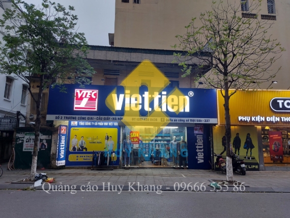 Làm biển Alu gắn chữ nổi Mica đèn Led tại Đông Anh 