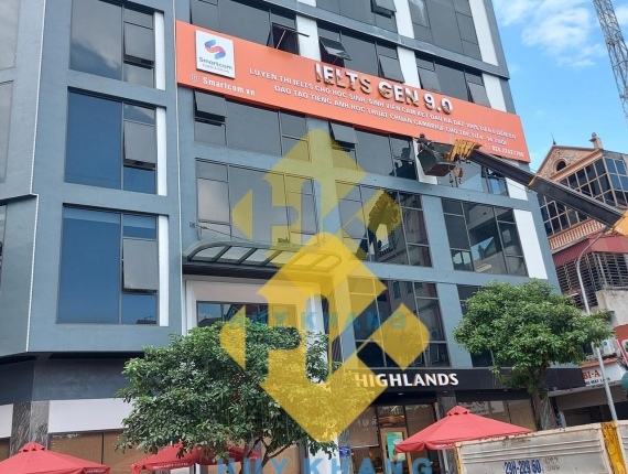 Làm biển quảng cáo trên nóc tòa nhà Bắc Từ Liêm